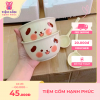 Set 2 Bát Gốm Sứ Heo, Cún Kèm Thìa Thìa Dễ Thương