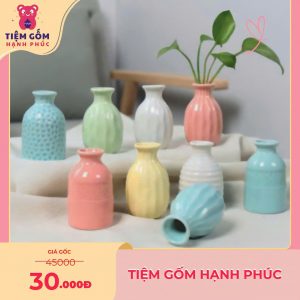 Bình gốm sứ cắm hoa mini nhiều màu