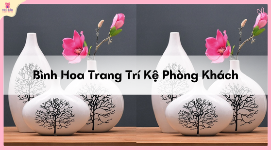 bình hoa trang trí kệ phòng khách