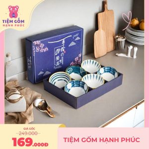 Bộ Bát Gốm Nhật Set 6 Bát - Tiệm Gốm Hạnh Phúc