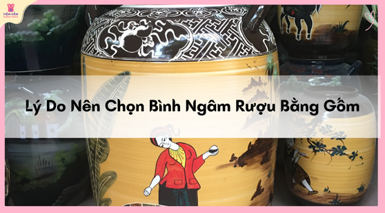 Bình ngâm rượu bằng gốm